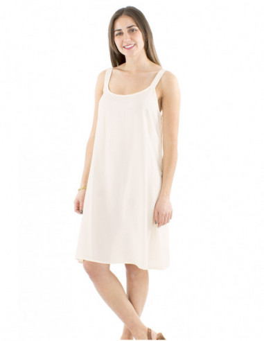 Robe courte chic unie avec bretelles