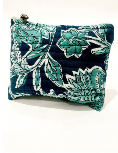 Quilted cotton wallet boho floral print