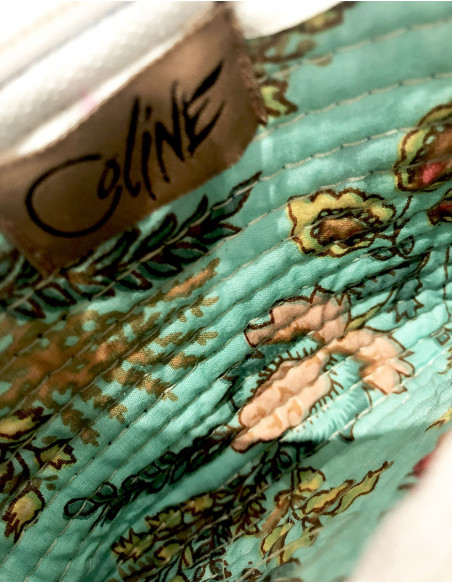 Quilted cotton wallet boho floral print