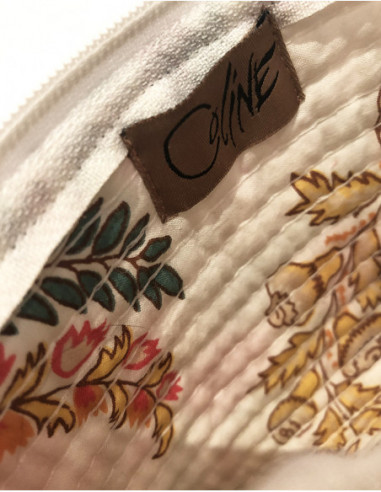 Pochette coton matelassée fleurie bohème