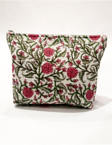 Quilted cotton wallet tropical pattern