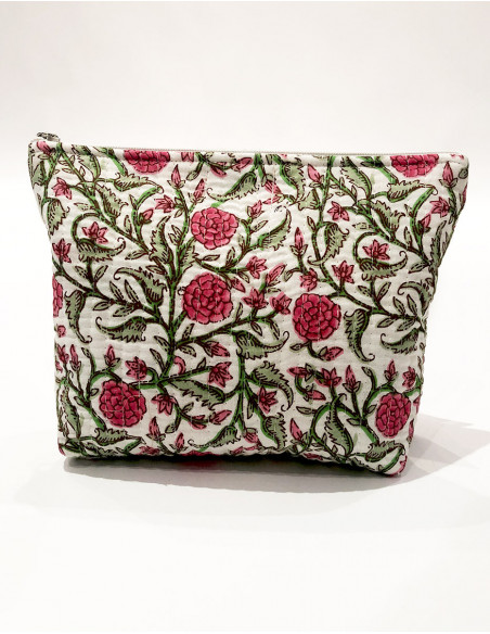 Quilted cotton wallet tropical pattern