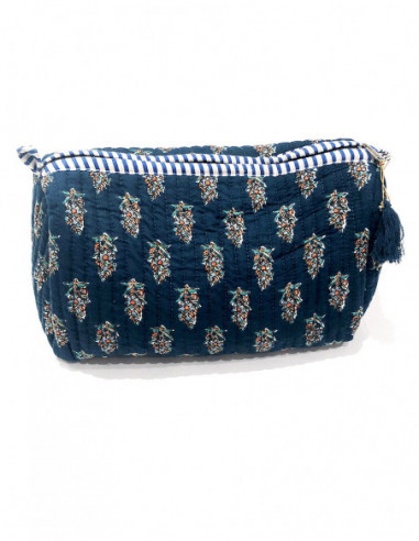 Pochette coton matelassée motif indien