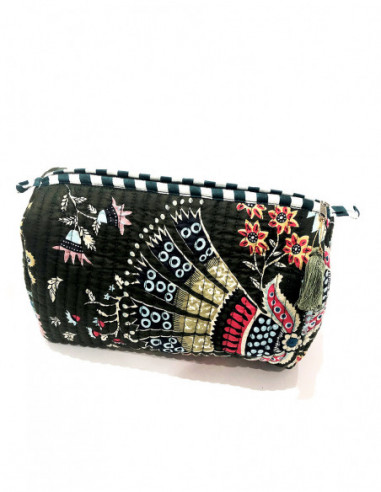 Pochette coton matelassée motif ethnique