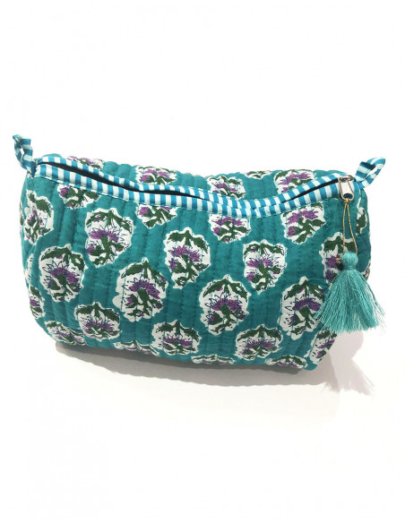 Pochette coton matelassée motif original