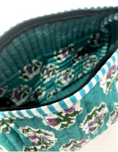Pochette coton matelassée motif original