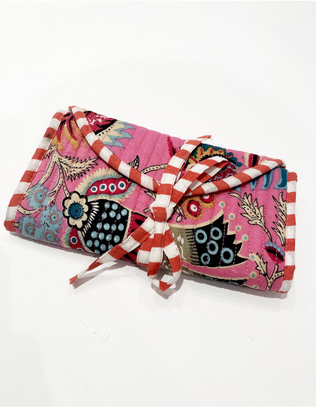 Trousse de maquillage coton matelassé