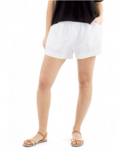 Short en coton court tissu uni 2
