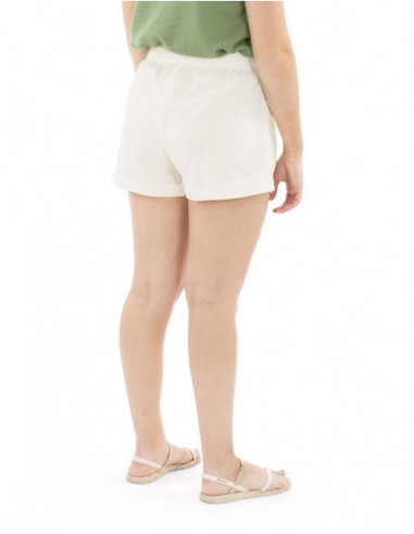 Short cotton shorts plain fabric