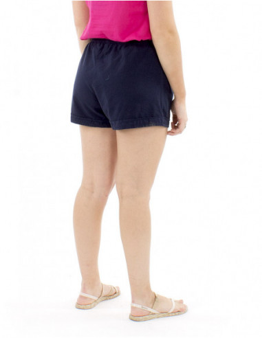 Short cotton shorts plain fabric