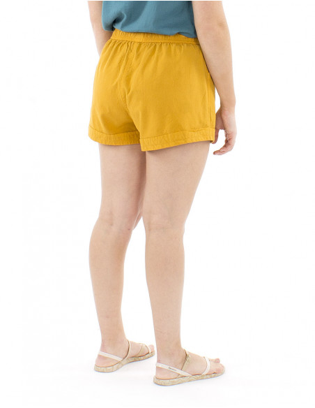 Short cotton shorts plain fabric