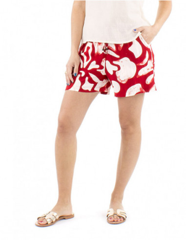 Short court original motif coloré