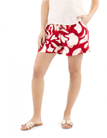 Short court original motif coloré