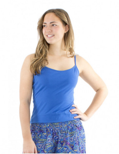 Basic plain tank top with thin straps