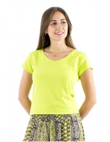 Basic plain short sleeve t-shirt