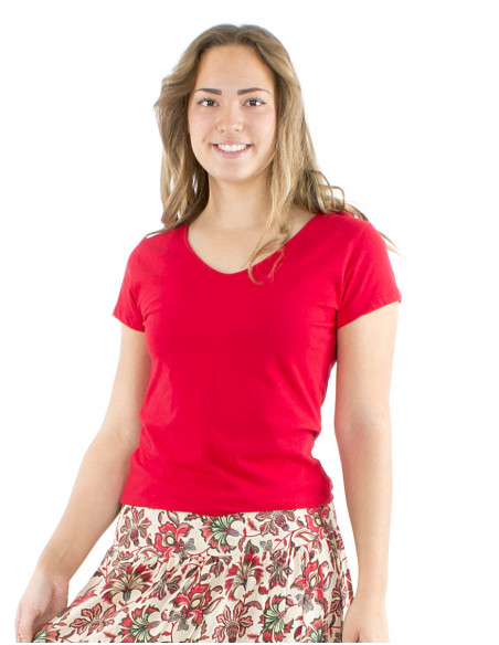 Basic plain short sleeve t-shirt