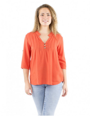 Tunique chemise à manches retroussées