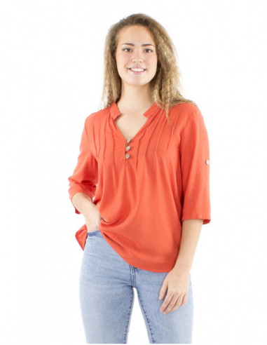 Tunique chemise à manches retroussées