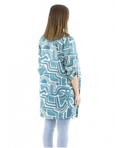 Cotton veil afrohemian tunic