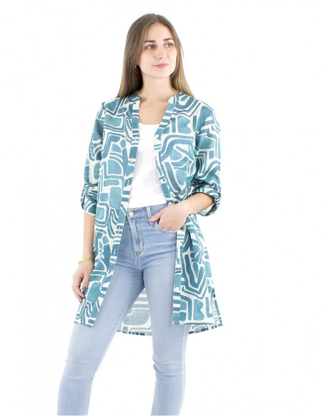 Cotton veil afrohemian tunic