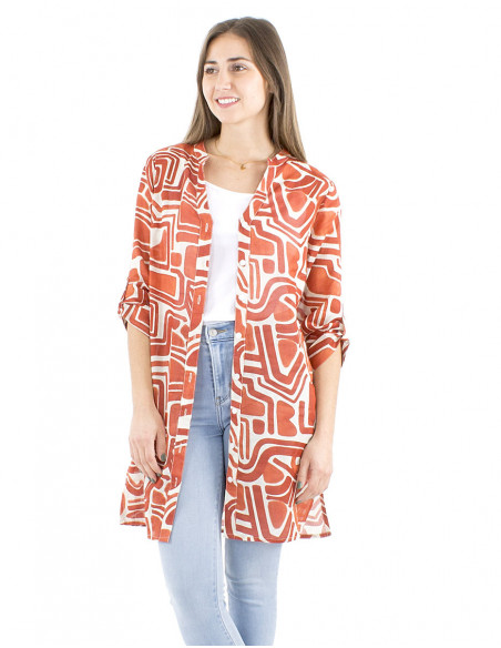 Cotton veil afrohemian tunic