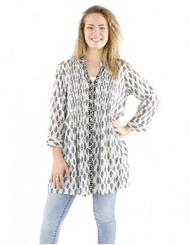 Tunique en coton oversize et ethnique