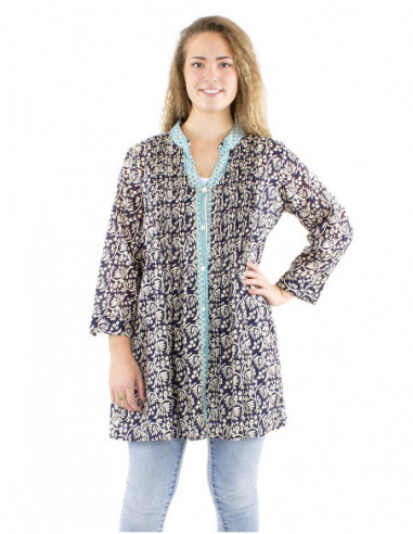 Original cotton tunic ethnic patterns
