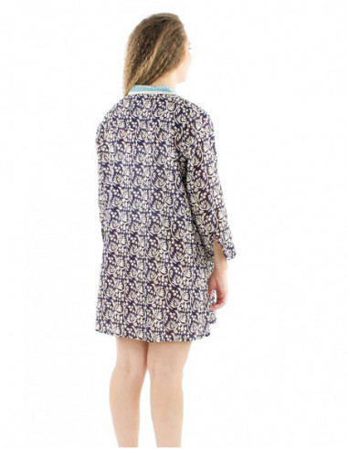 Tunique en coton originale motif ethnique