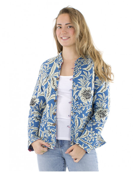 Veste boho matelassée coton réversible