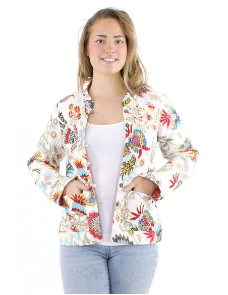 Veste réversible coton originale colorée