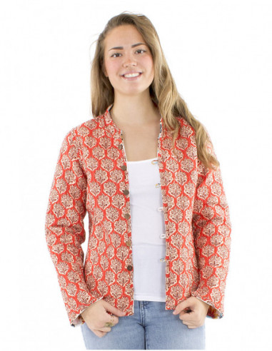 Veste réversible coton originale colorée