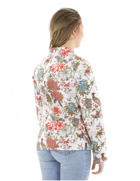 Quilted reversible boho cotton jacket