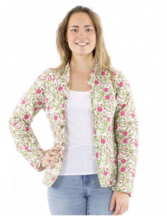 Flowery reversible cotton...