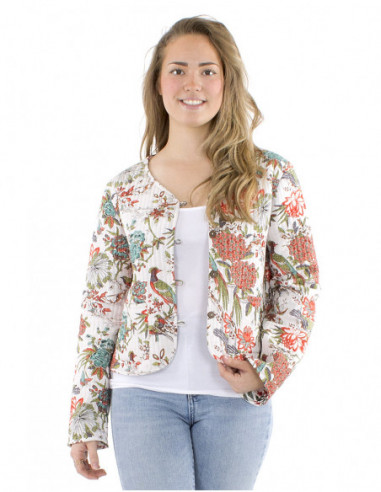 Veste réversible coton courte bohème