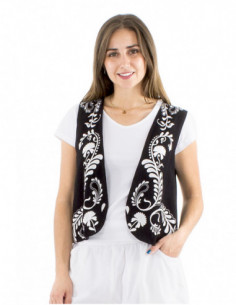 Gilet sans manches style bohème