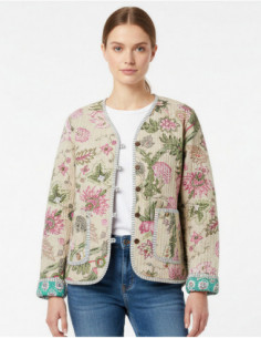 Veste boho matelassée réversible coton
