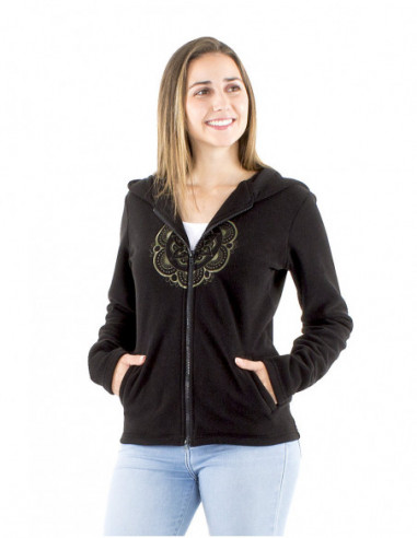 Veste polaire courte mandala
