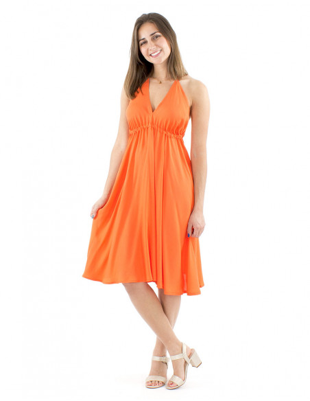 Robe courte Marylin dos nu avec liens