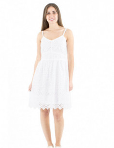 Robe courte coton broderies romantiques 2