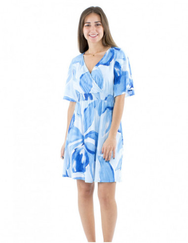 Short dress pastel orchid pattern