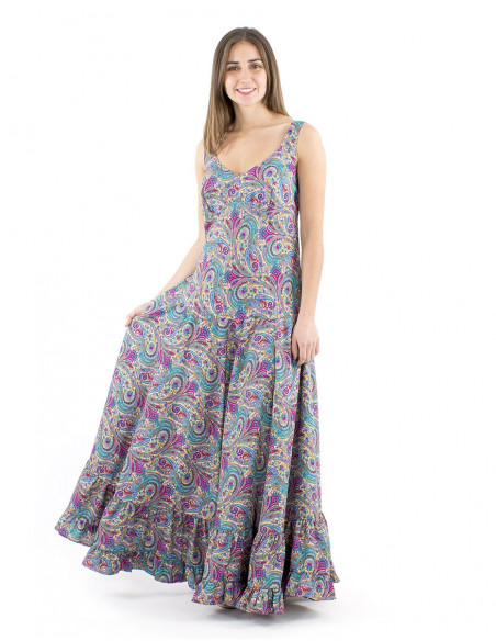 Maxi robe princesse imprimé bohème