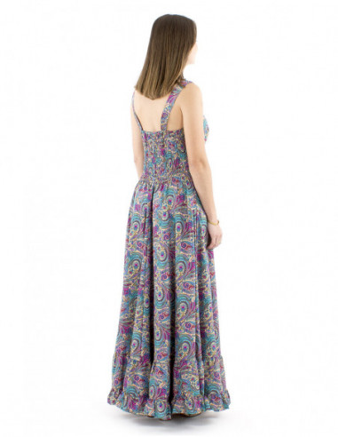 Maxi robe princesse imprimé bohème