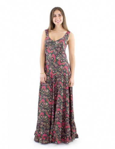 Maxi robe princesse imprimé bohème
