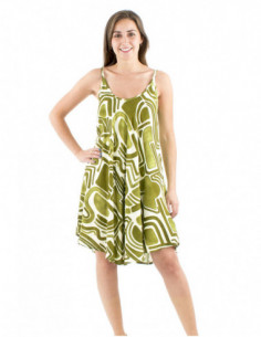 Robe courte coupe évasée motif original 2