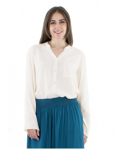 Basic shirt with adjustable 3/4 sleeves