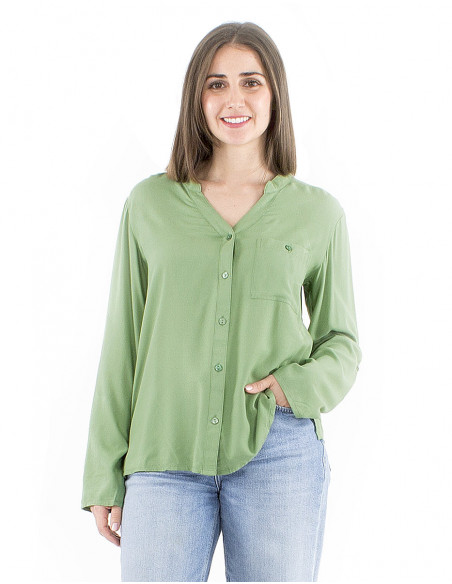 Basic shirt with adjustable 3/4 sleeves