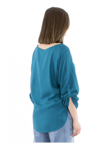 Loose blouse adjustable sleeves