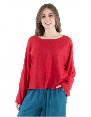 Loose blouse adjustable sleeves