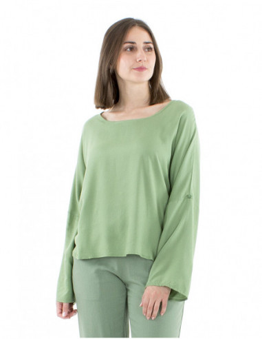 Loose blouse adjustable sleeves