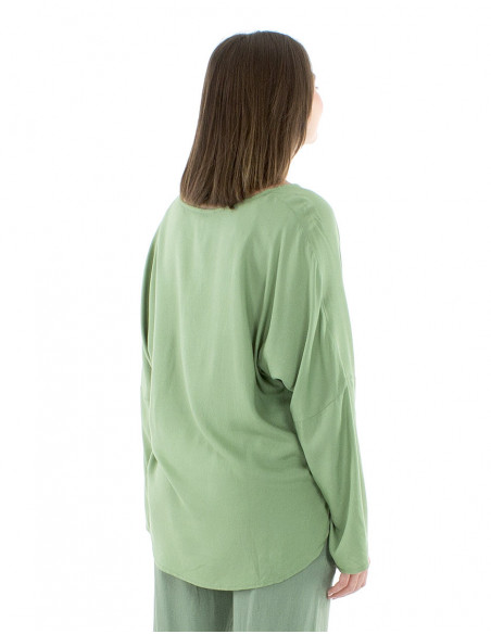 Blouse large manches ajustables
